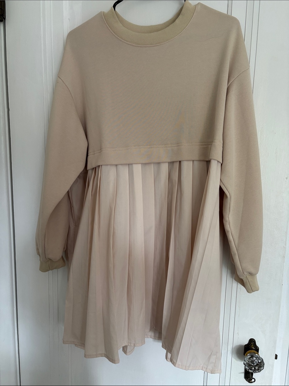 Pleated Pullover Dress